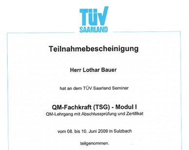 QM-Fachkraft (TSG) - Modul 1
